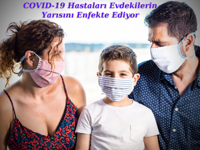 COVID-19 Hastaları Evdekilerin Yarısını Enfekte Ediyor