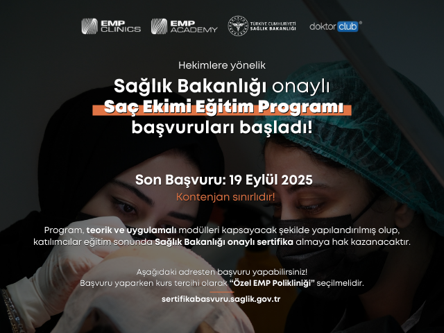Hekimlere Özel: Sağlık Bakanlığı Onaylı Saç Ekimi Eğitim Programı Başvuruları Başladı!